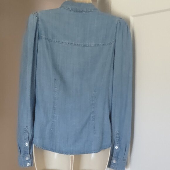 For The Republic Women’s Denim Button-up Shirt  - MEDIUM - Picture 5 of 13